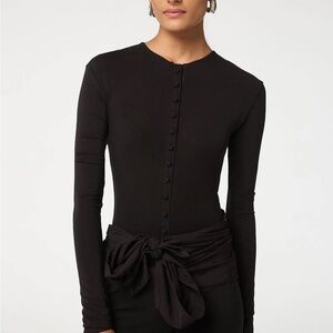 The Line by K Black Greta Bodysuit brand new never worn still in packaging! Lrg!